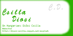 csilla diosi business card